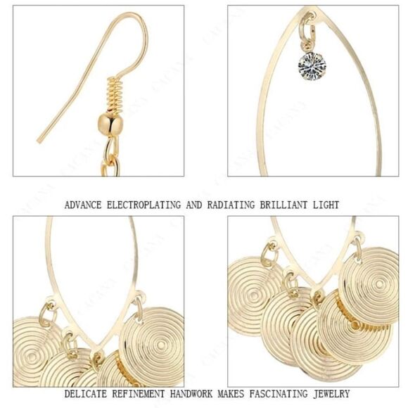 Boho Disc Earrings - Picture 6 of 8